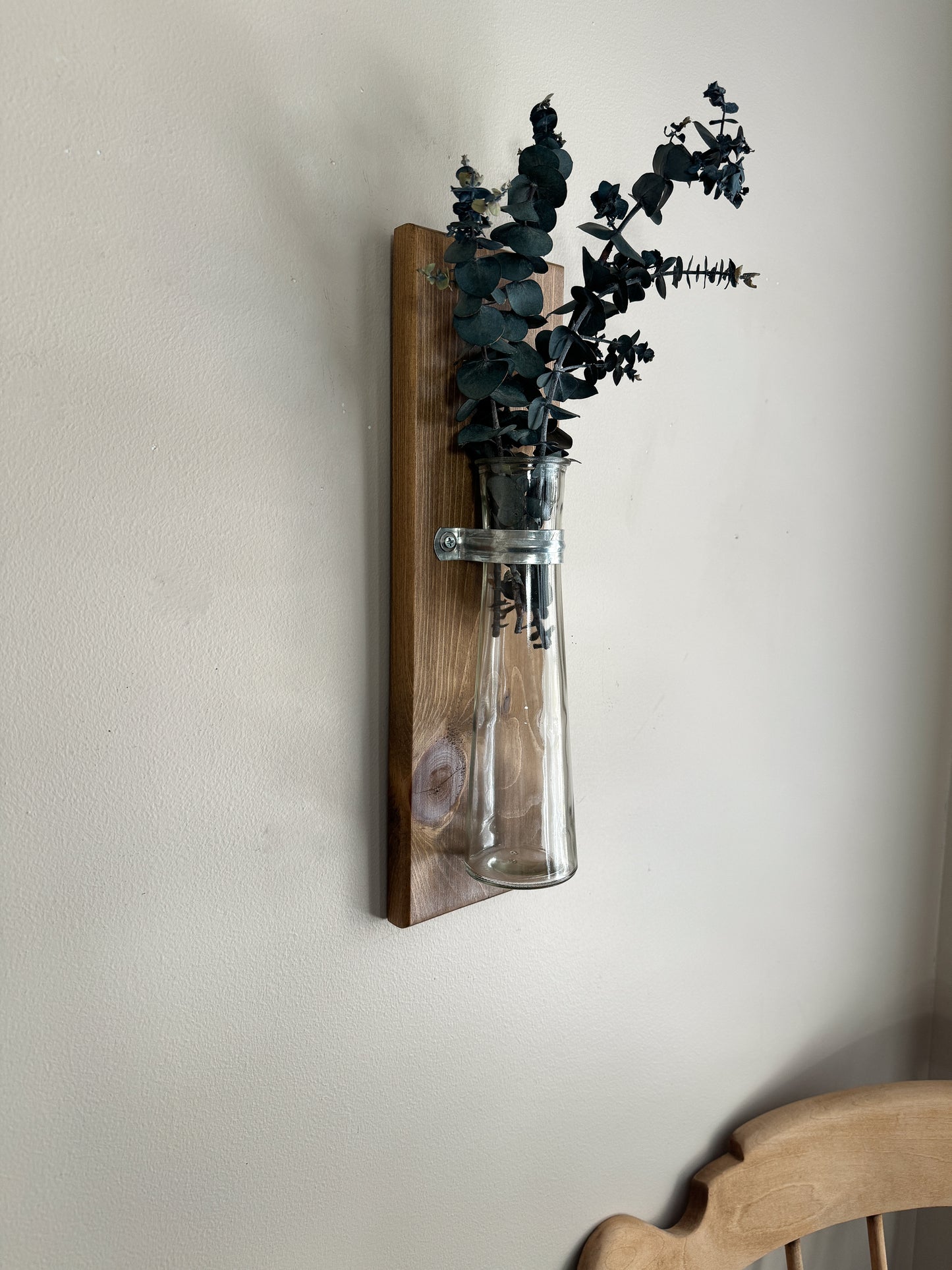 Wall Hanging Vase with Metal Strap