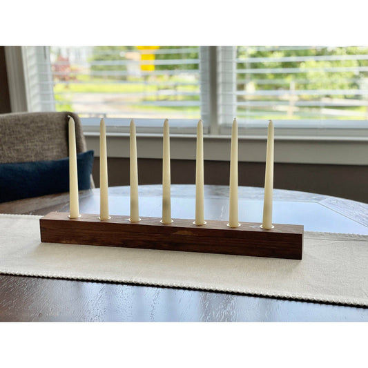 Long Taper Candleholder Holds 7 Candles Dining Table Centerpiece