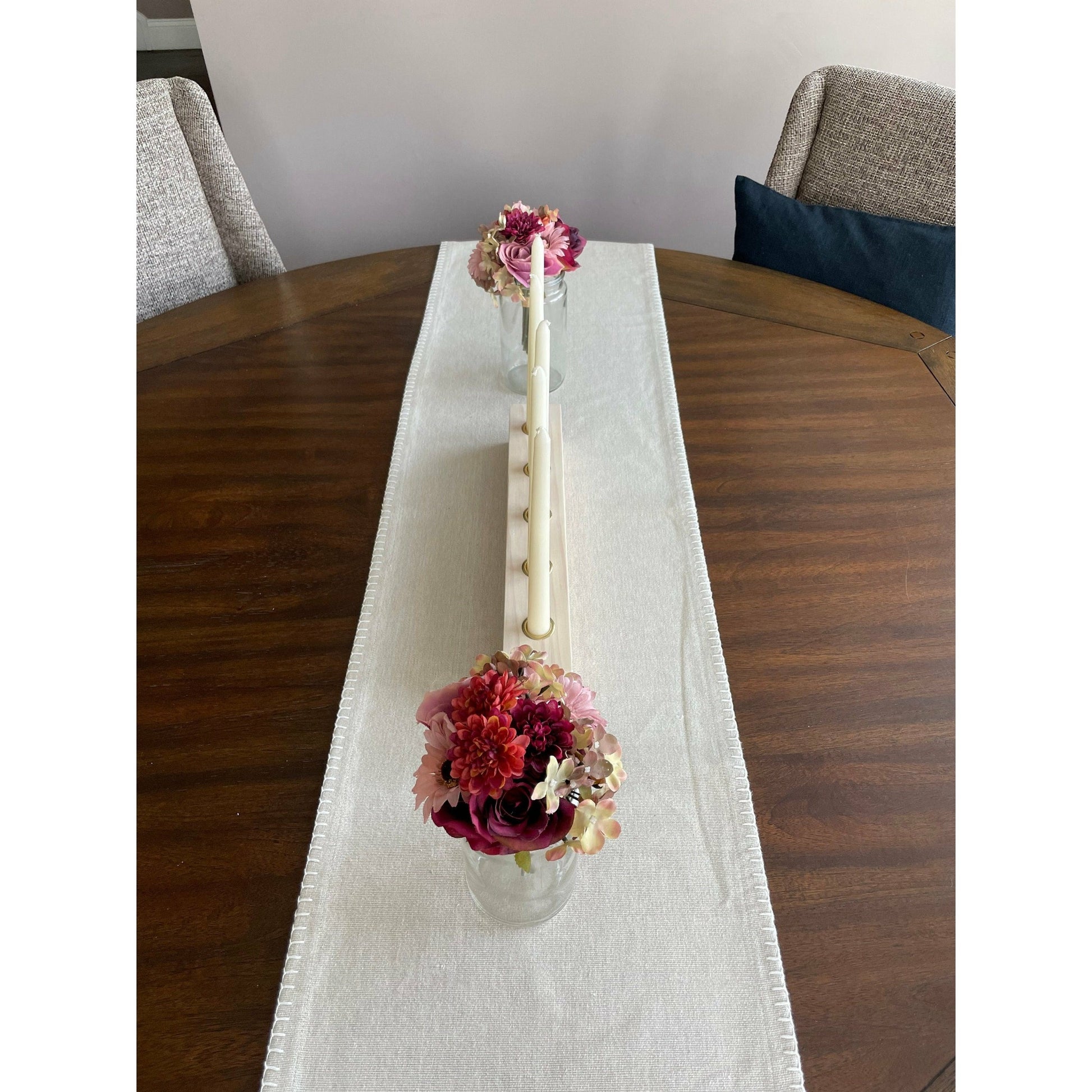 Long Taper Candleholder Holds 5 Candles Dining Table Centerpiece